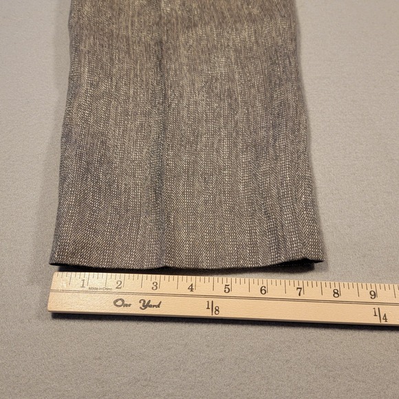 VTG Perry Ellis 100% Linen Pants Womens 8 Gray High Rise Pleated Made In USA 90s - Picture 10 of 10